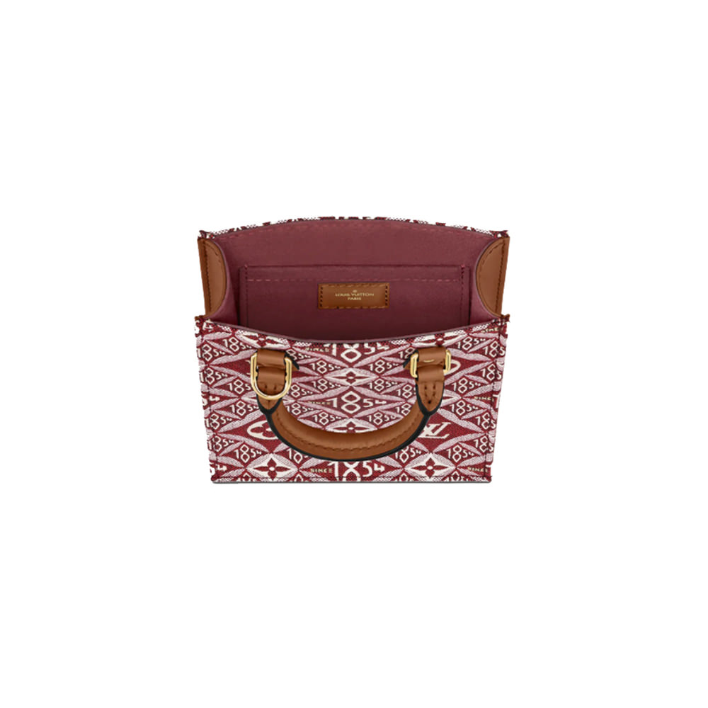 Louis Vuitton Petit Sac Plat Since 1854 Bordeaux in Jacquard Textile