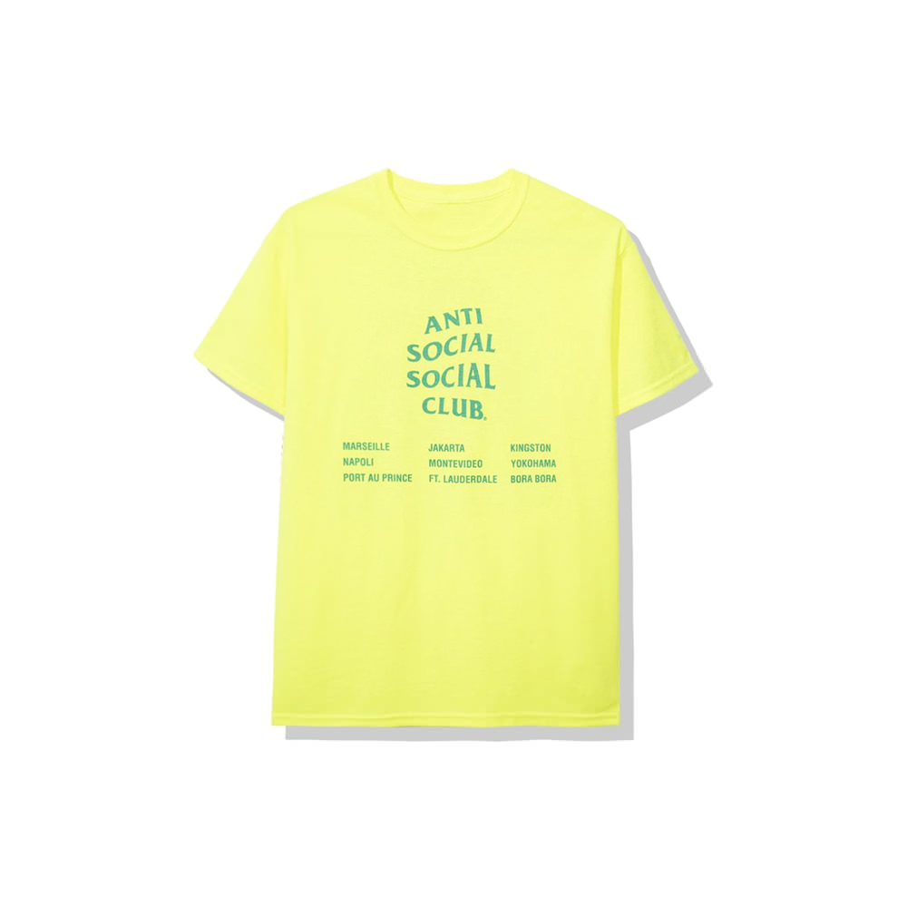 Anti Social Social Club Club Med Tee Neon GreenAnti Social Social Club