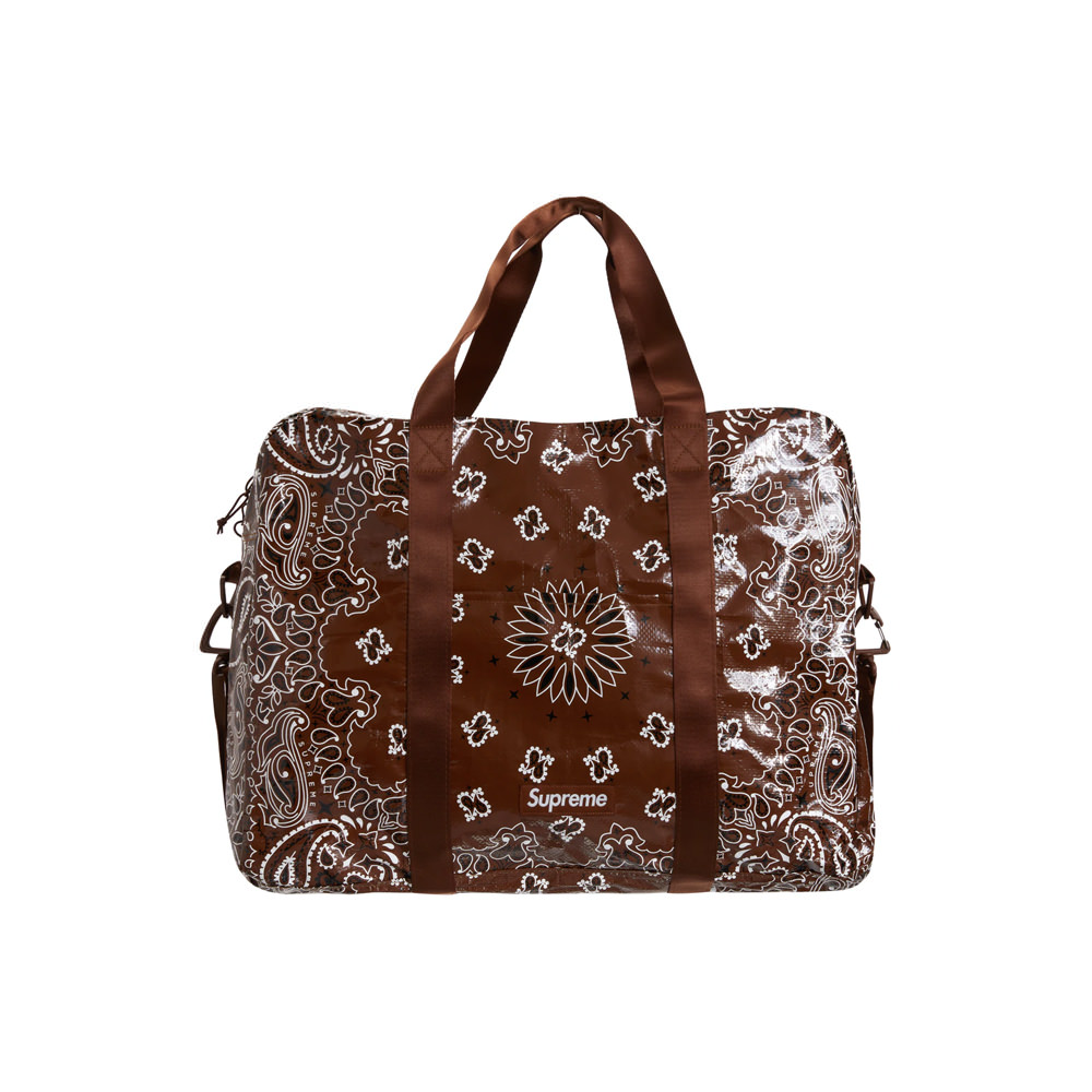 Supreme Bandana Tarp Large Duffle Bag BrownSupreme Bandana Tarp Large