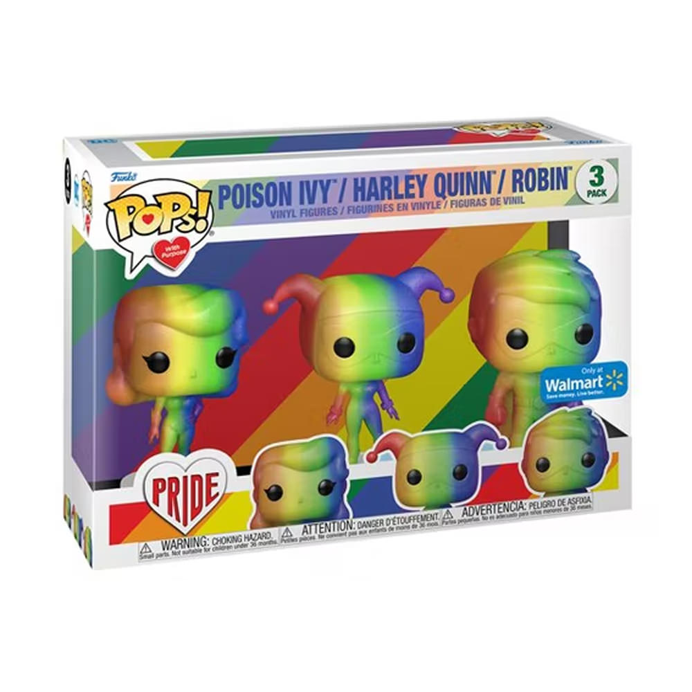 Funko Pop! Pops With Purpose Pride DC Poison Ivy/ Harley Quinn/ Robin