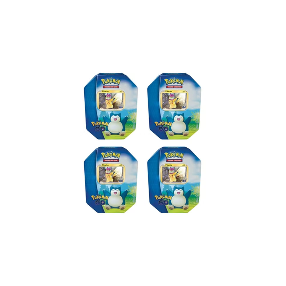 Pokémon TCG Pokémon GO Snorlax Gift Tin 4x LotPokémon TCG Pokémon GO