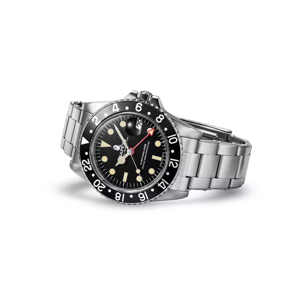 BAPE A Bathing Ape Type 2 Bapex Watch Silver/BlackBAPE A Bathing Ape