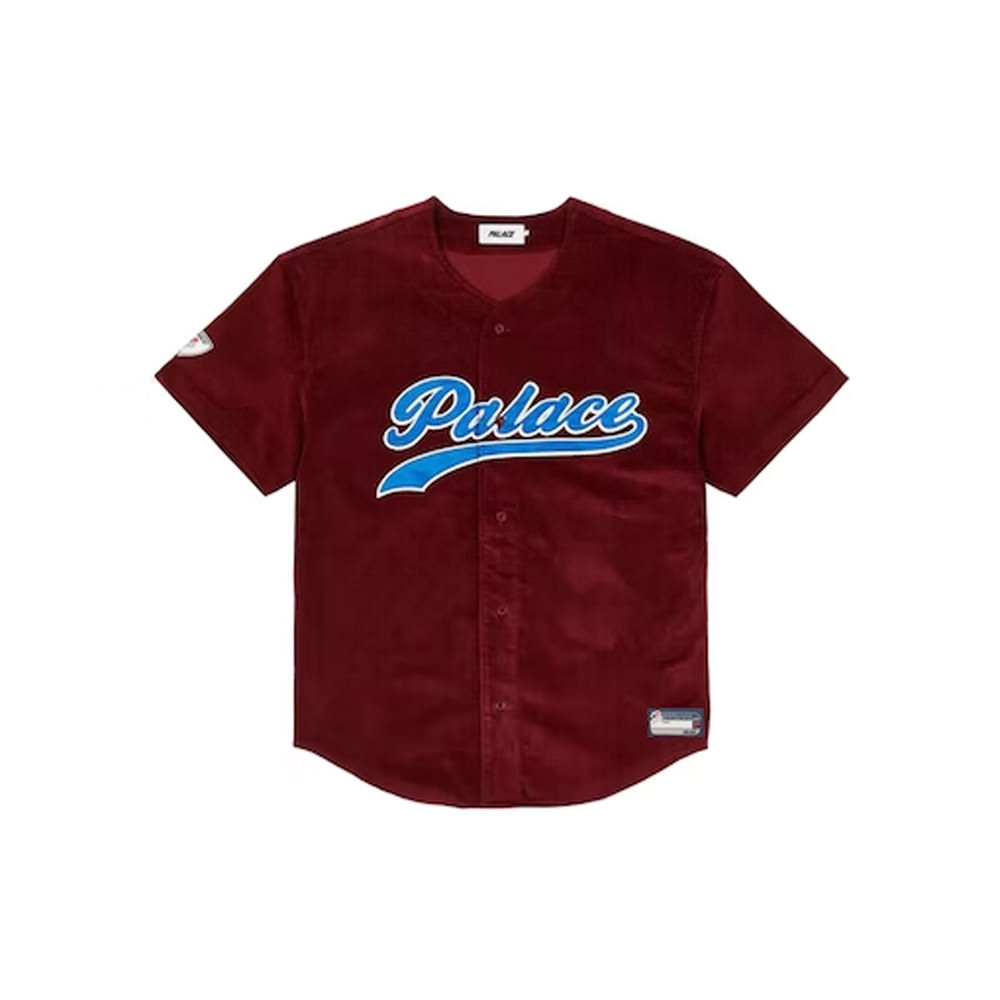 Palace Cord Baseball Jersey BurgundyPalace Cord Baseball Jersey