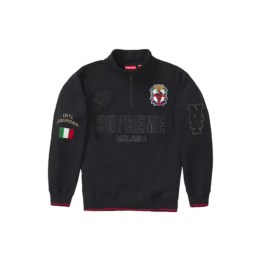 Supreme Milano Half Zip Pullover BlackSupreme Milano Half Zip Pullover