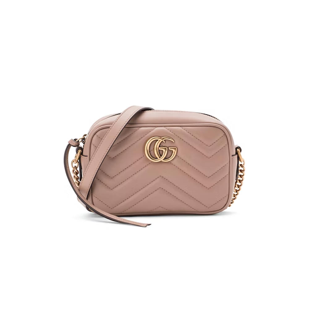 Gucci GG Marmont Camera Bag Matelasse Mini Dusty PinkGucci GG Marmont