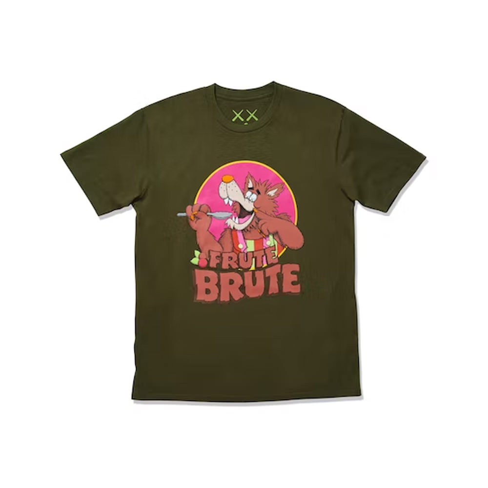 KAWS x Monsters Frute Brute Tshirt OliveKAWS x Monsters Frute Brute T