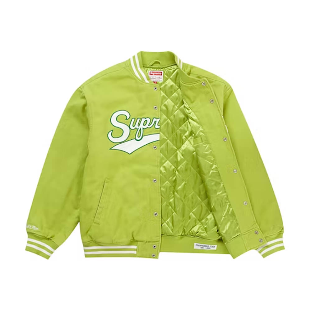 Supreme Mitchell & Ness Doughboy Twill Varsity Jacket GreenSupreme