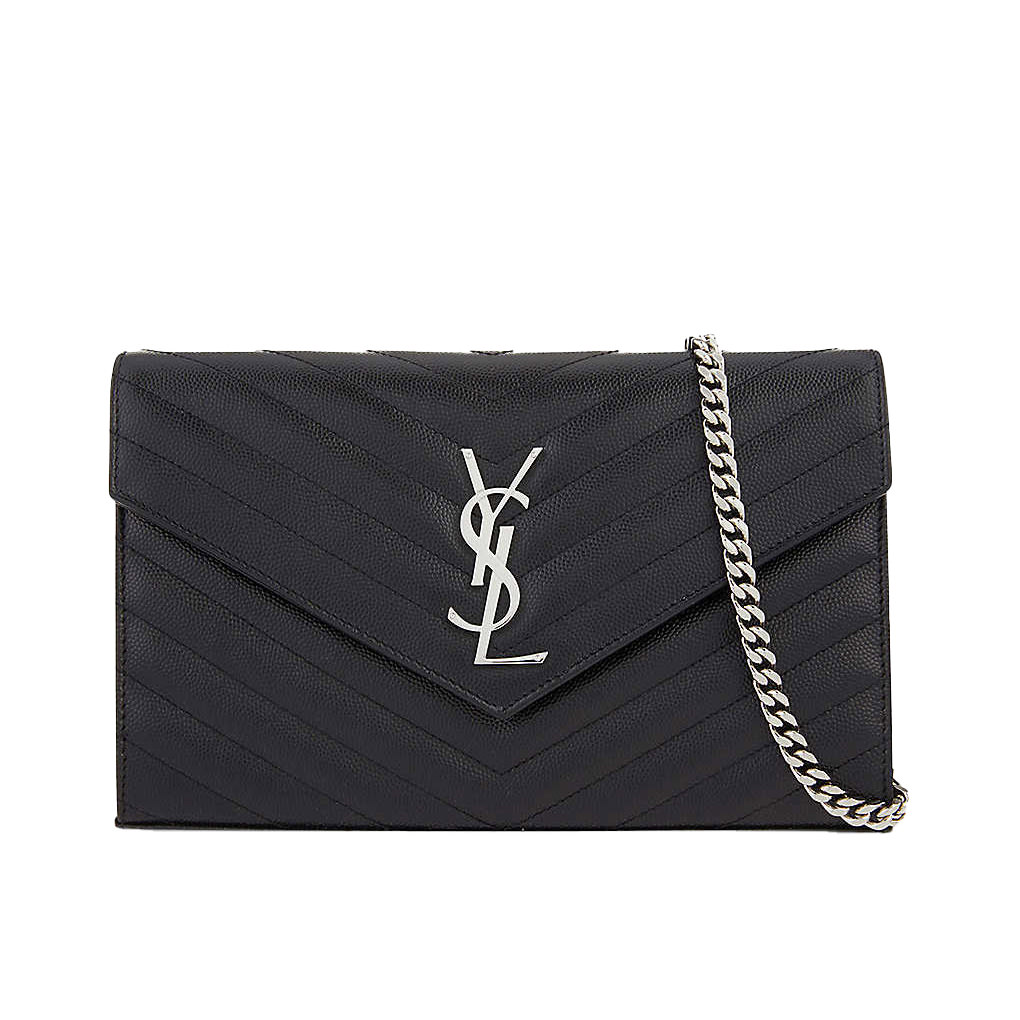 Monogram quiltedleather walletonchainMonogram quiltedleather wallet