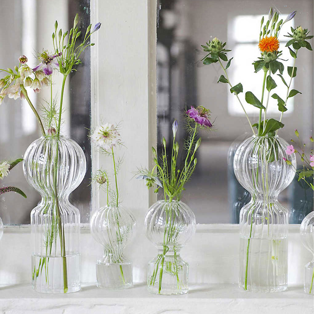 Iki Doll rounded borosilicateglass vase 13.5cmIki Doll rounded