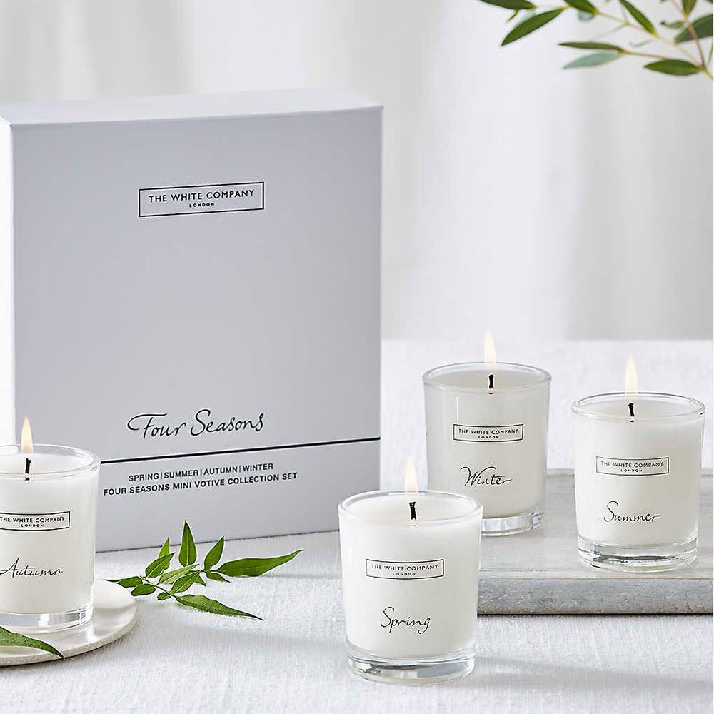 Four Seasons scented votive candles set of fourFour Seasons scented