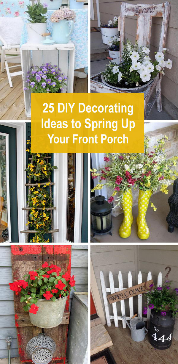 25 DIY Decorating Ideas to "Spring" Up Your Front Porch