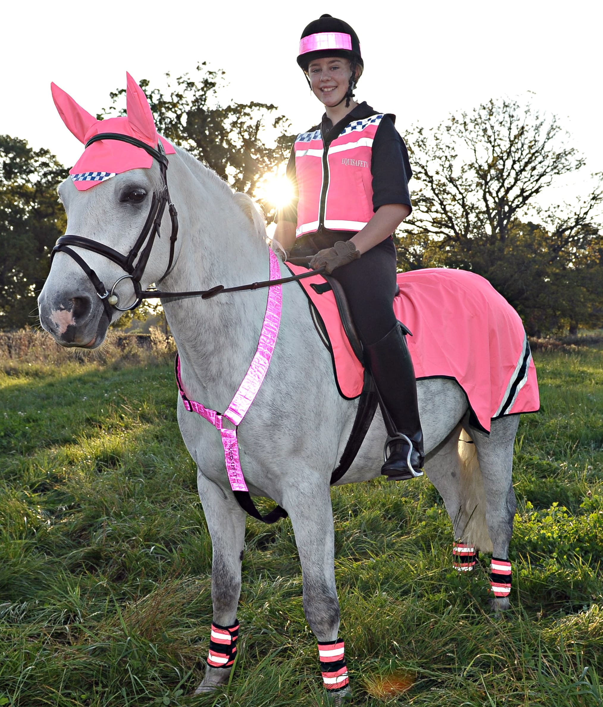 Equisafety Hi Viz Horse Ear Covers Outdoor Functional Wear