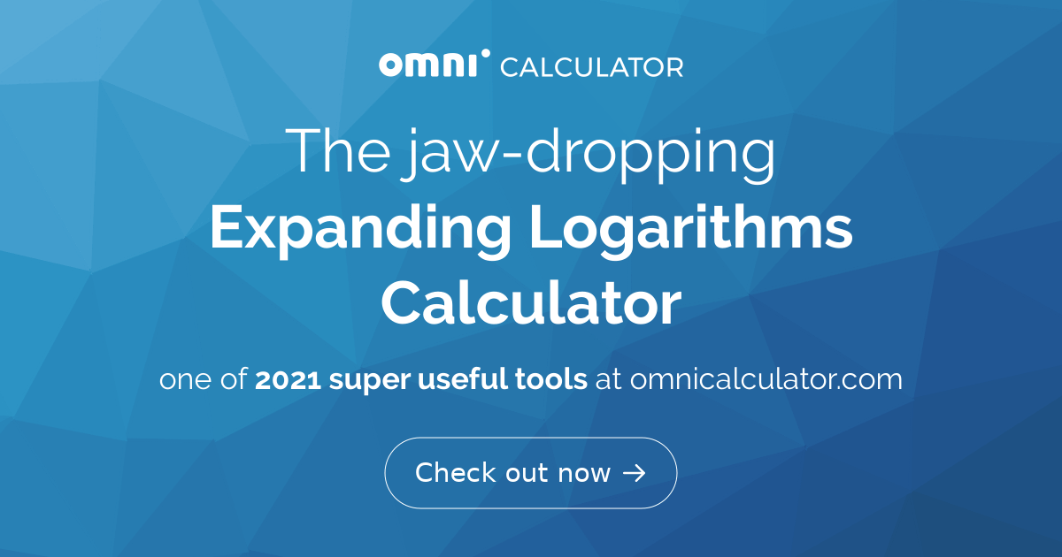 Expanding Logarithms Calculator