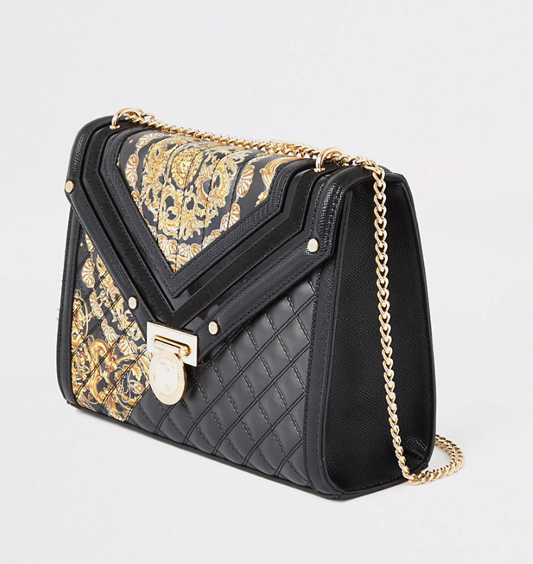 River Island Black Quilted Cross Body Bag OGalax