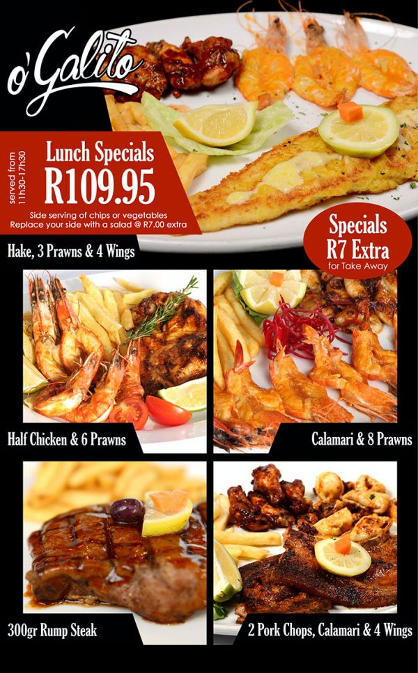 Specials Centurion O'Galito Restaurant