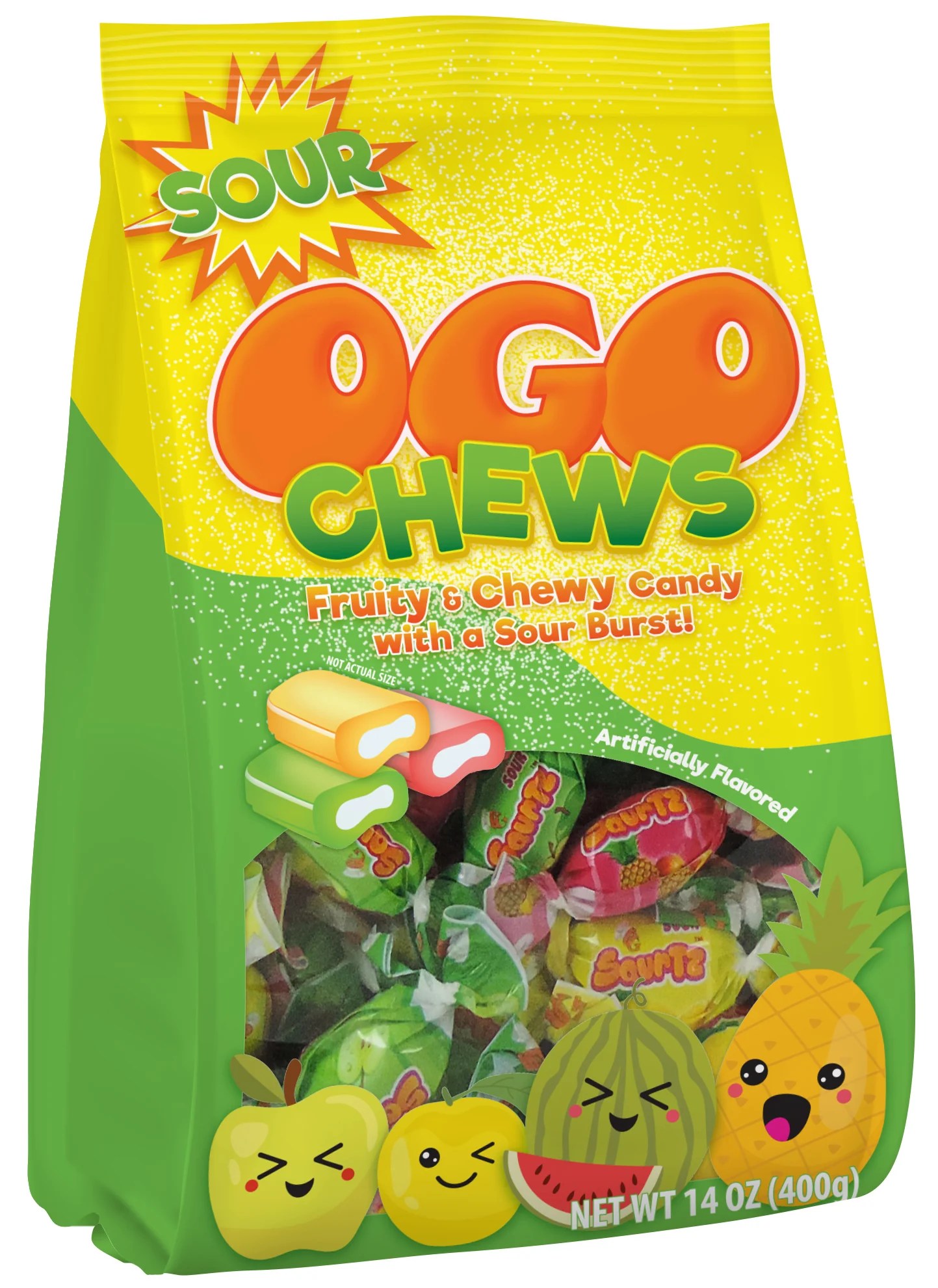 14oz OGO Sour Chews Original Gourmet Food Co