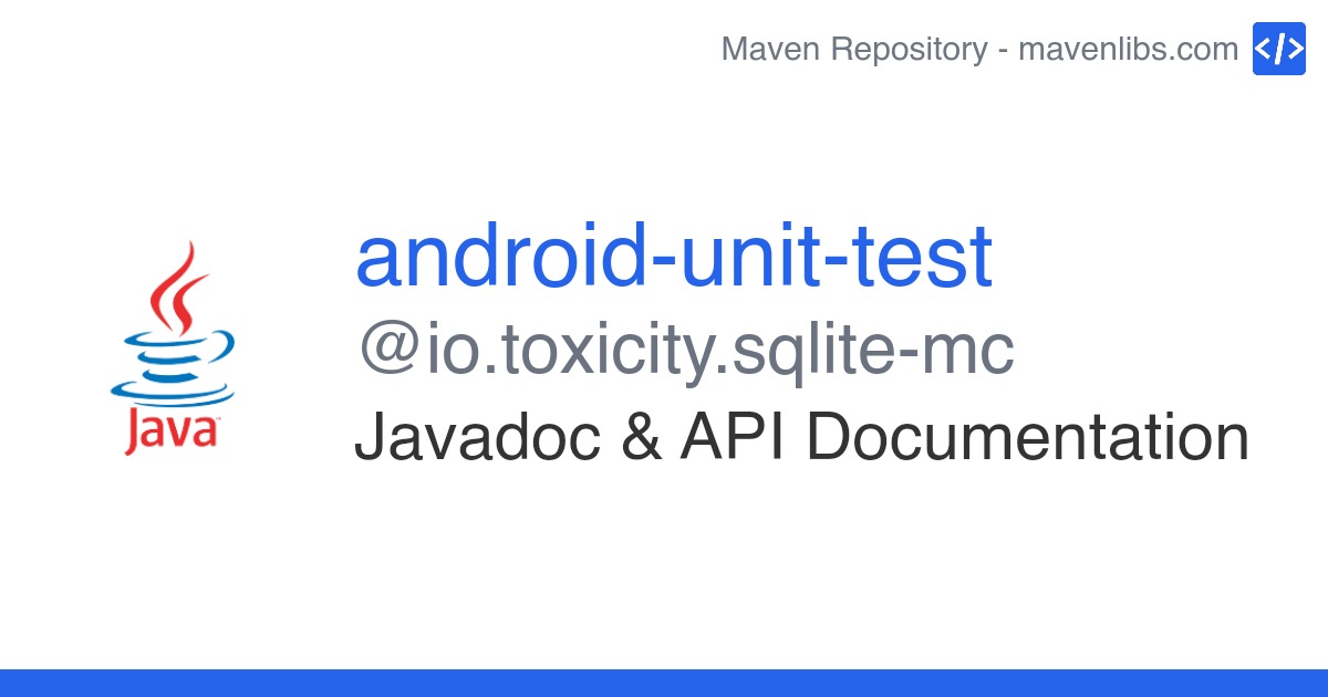 androidunittest Javadoc io.toxicity.sqlitemc