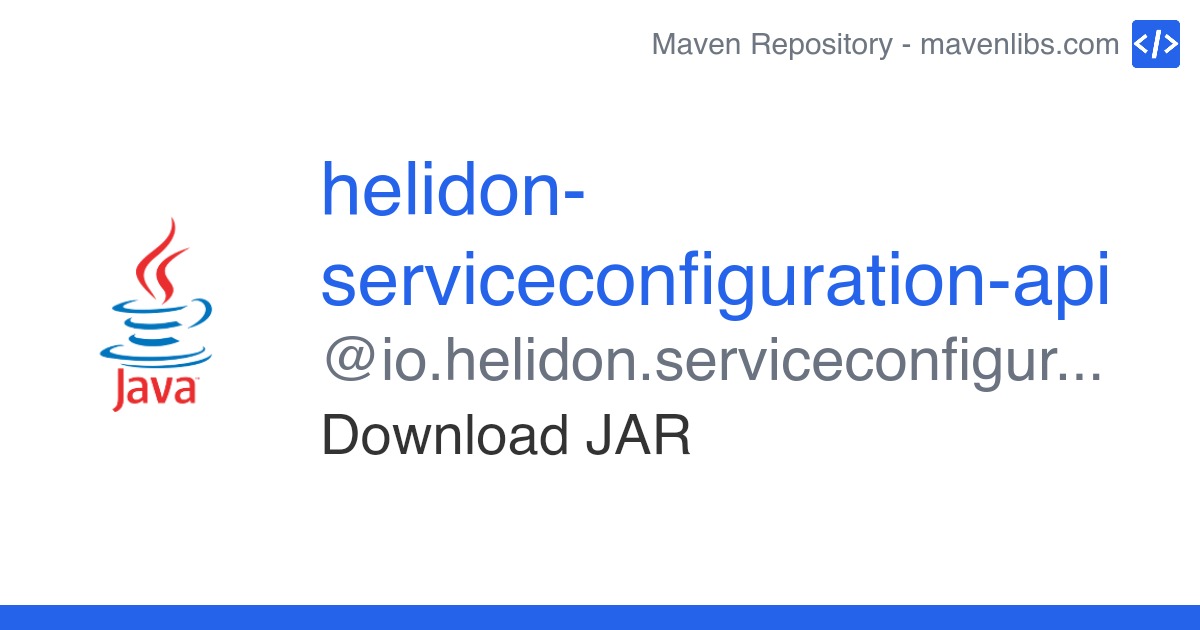 Download helidonserviceconfigurationapi.jar io.helidon