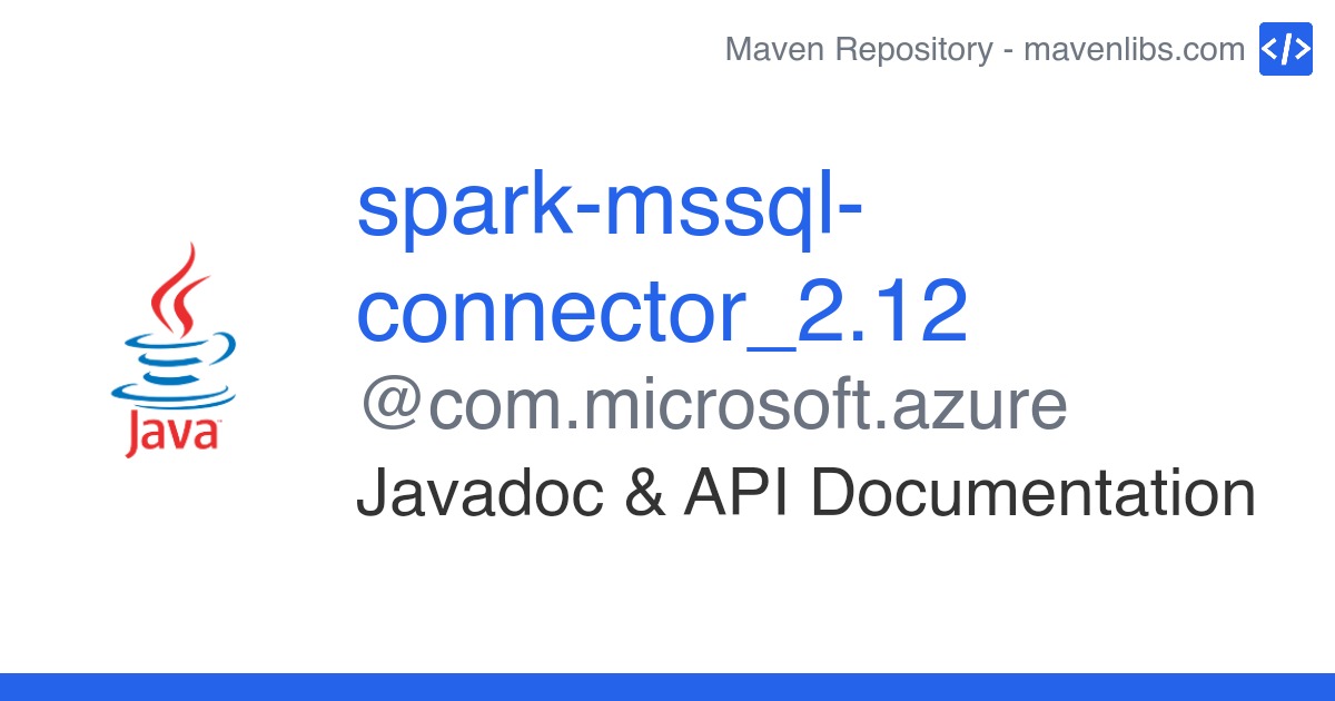 sparkmssqlconnector_2.12 Javadoc com.microsoft.azure