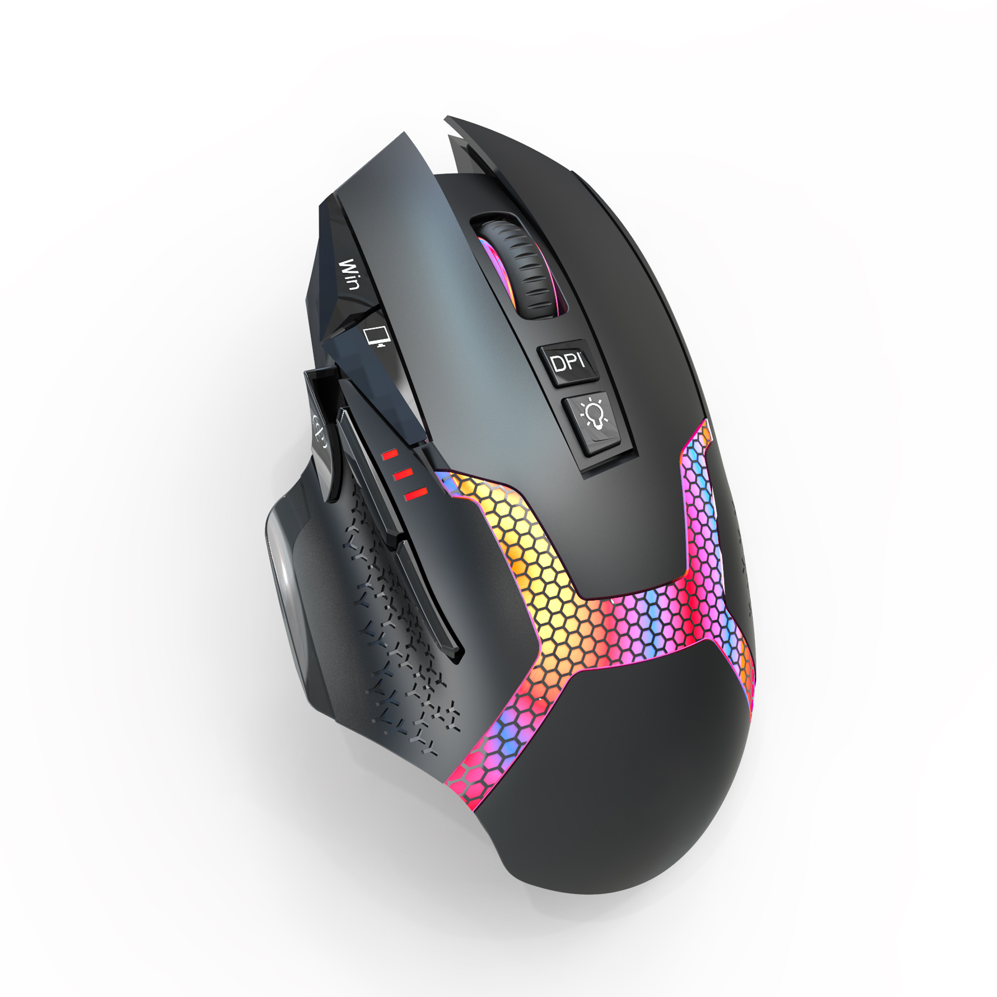 X10 Ergonomic Wireless Bluetooth Mouse RGB Rechargeable Computer Mice with Side Buttons USBC 2