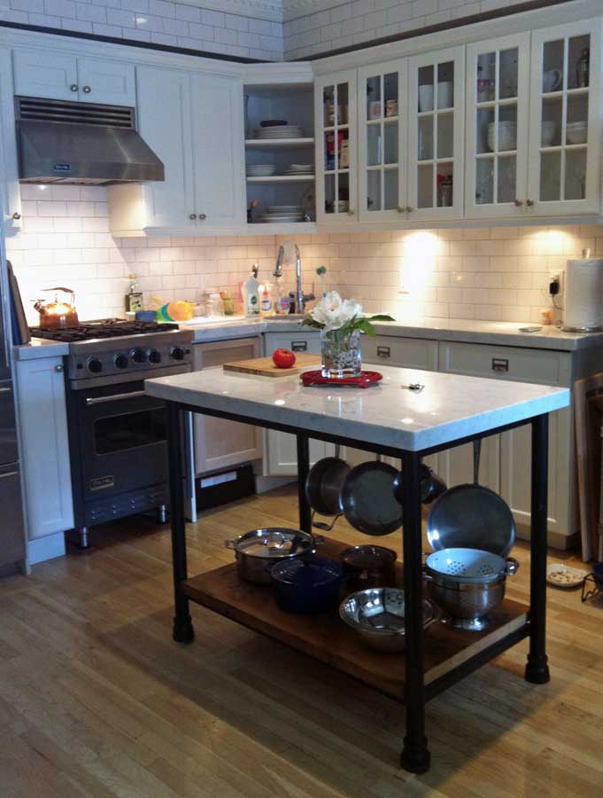 Custom Kitchen Island from Salvaged Materials Olde Good Things
