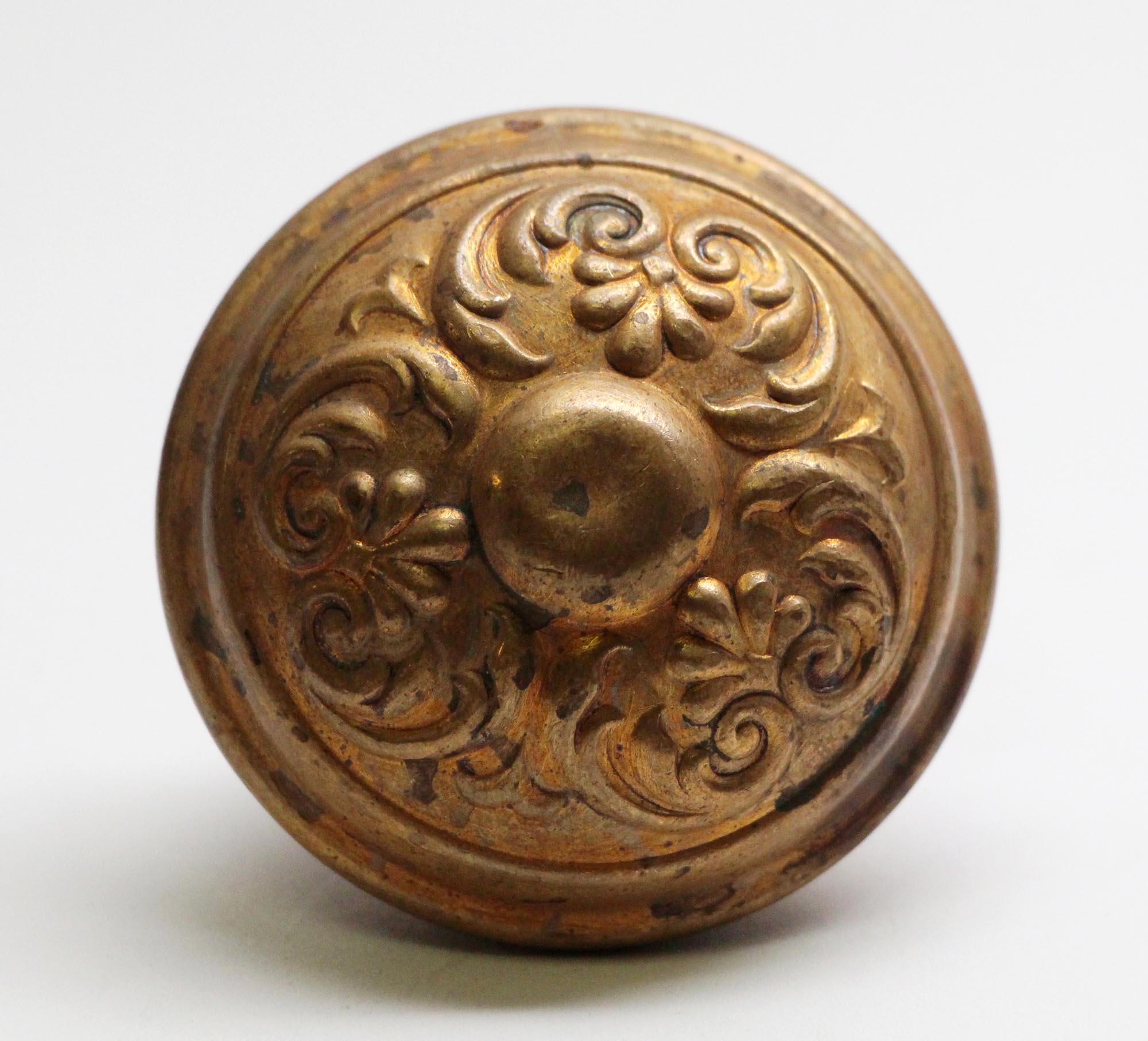 Antique Lockwood Colonial 3 Fold Brass Entry Door Knobs Olde Good Things