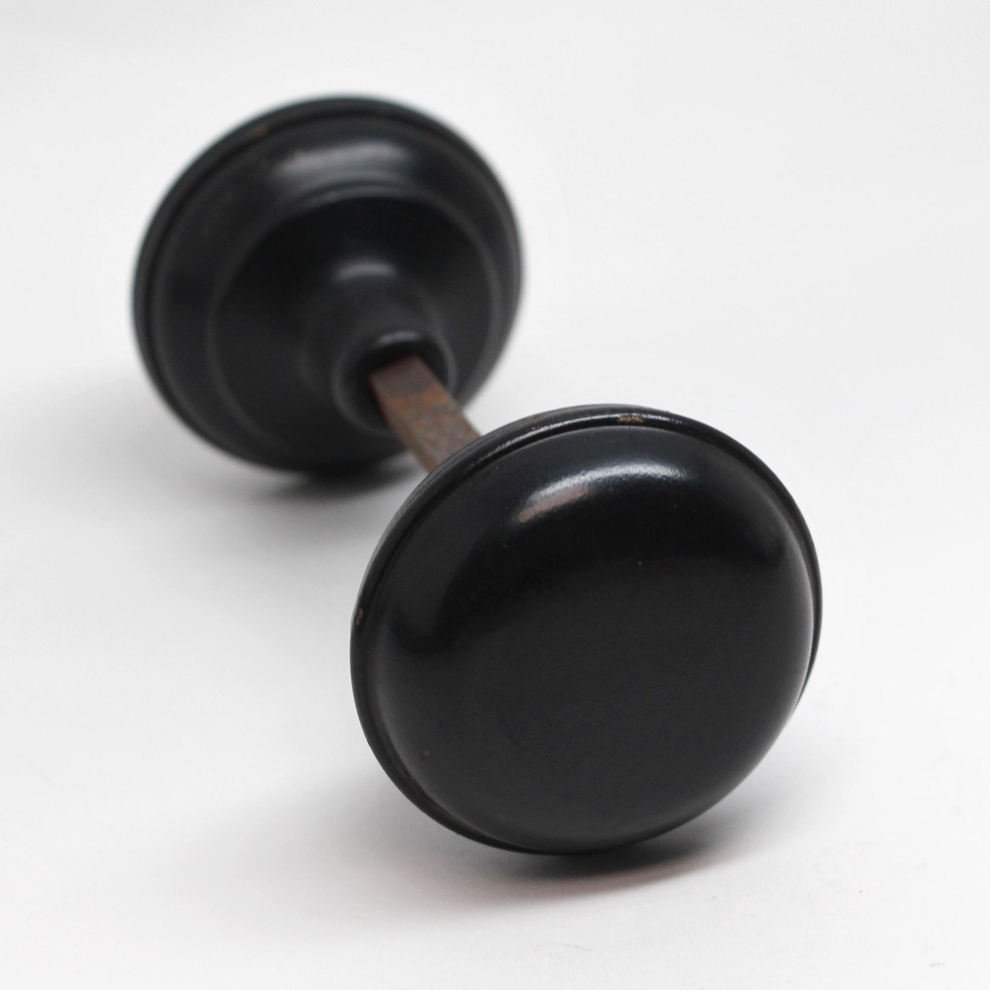 Vintage Steel Black Door Knobs Olde Good Things