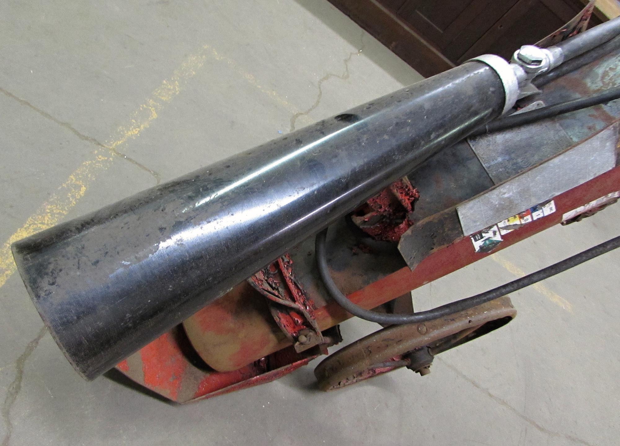 Reclaimed Antique Red Fire Extinguisher Wheel Cast Iron Cart Olde