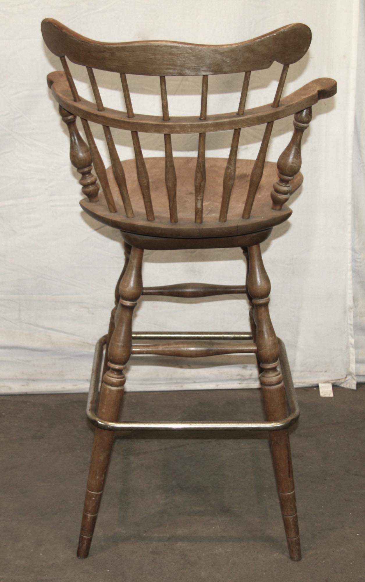 Vintage Captain Wooden Bar Stool Olde Good Things