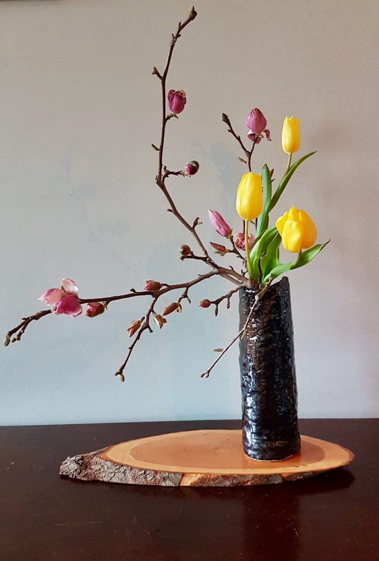 Spring Branch Challenge 2021 Ohara School of Ikebana Ottawa Chapter