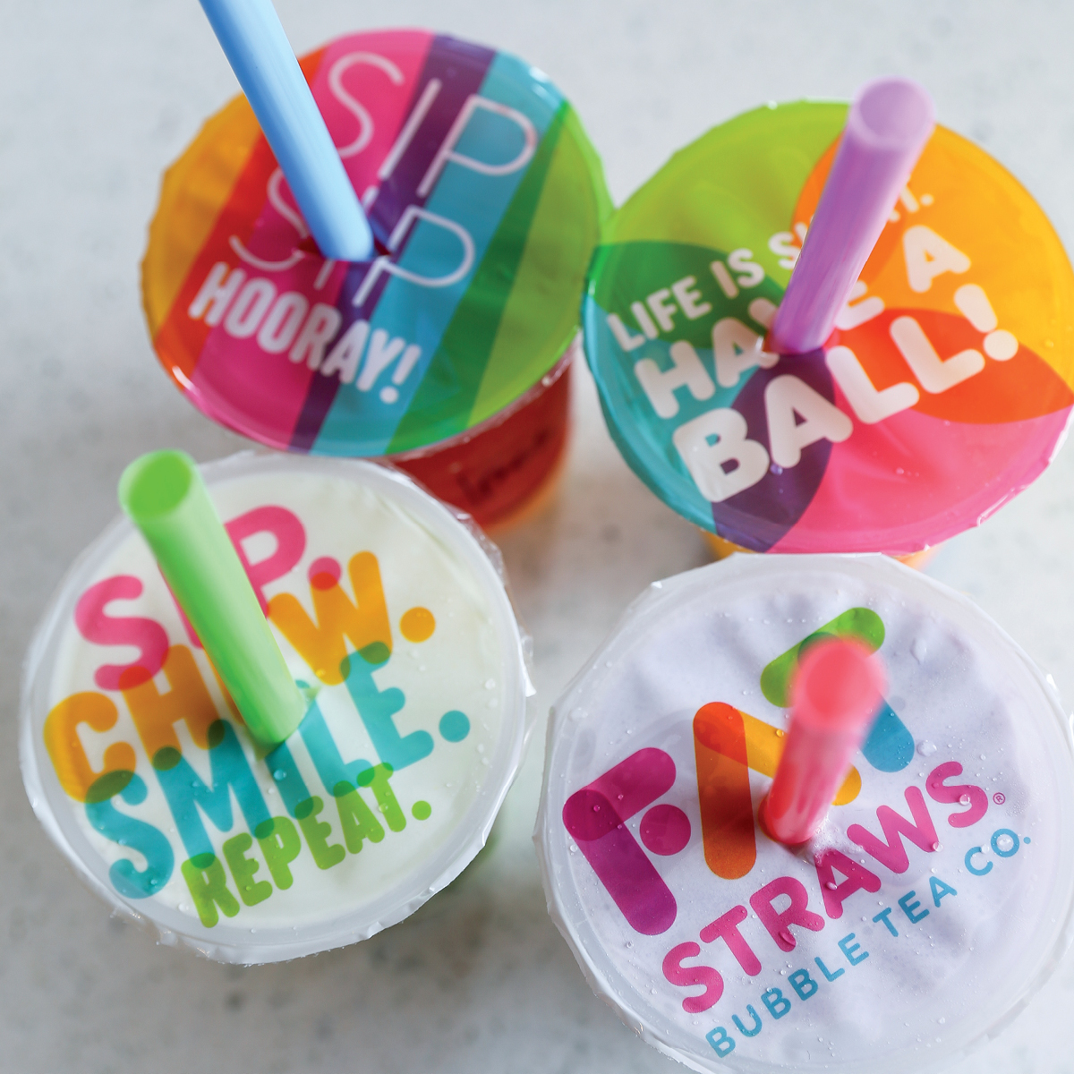 Fat Straws Bubble Tea Co. O&H Brand Design