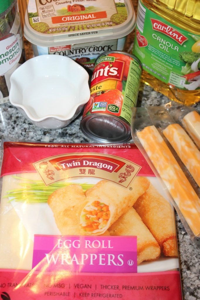 Grilled Cheese & Tomato Soup Egg Rolls featuring Twin Dragon Egg
