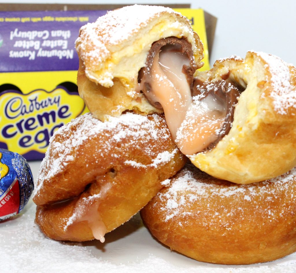 Cadbury Creme Egg Doughnuts! Oh Bite It