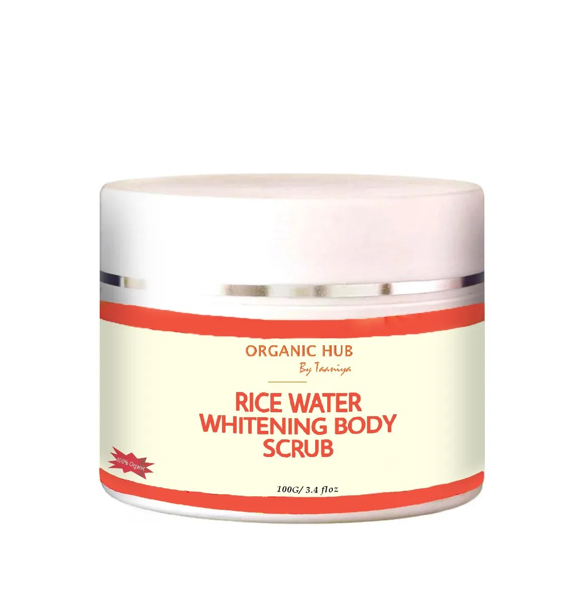 Rice Water Whitening Body Scrub ORGANIC HUB BY TAANIYA