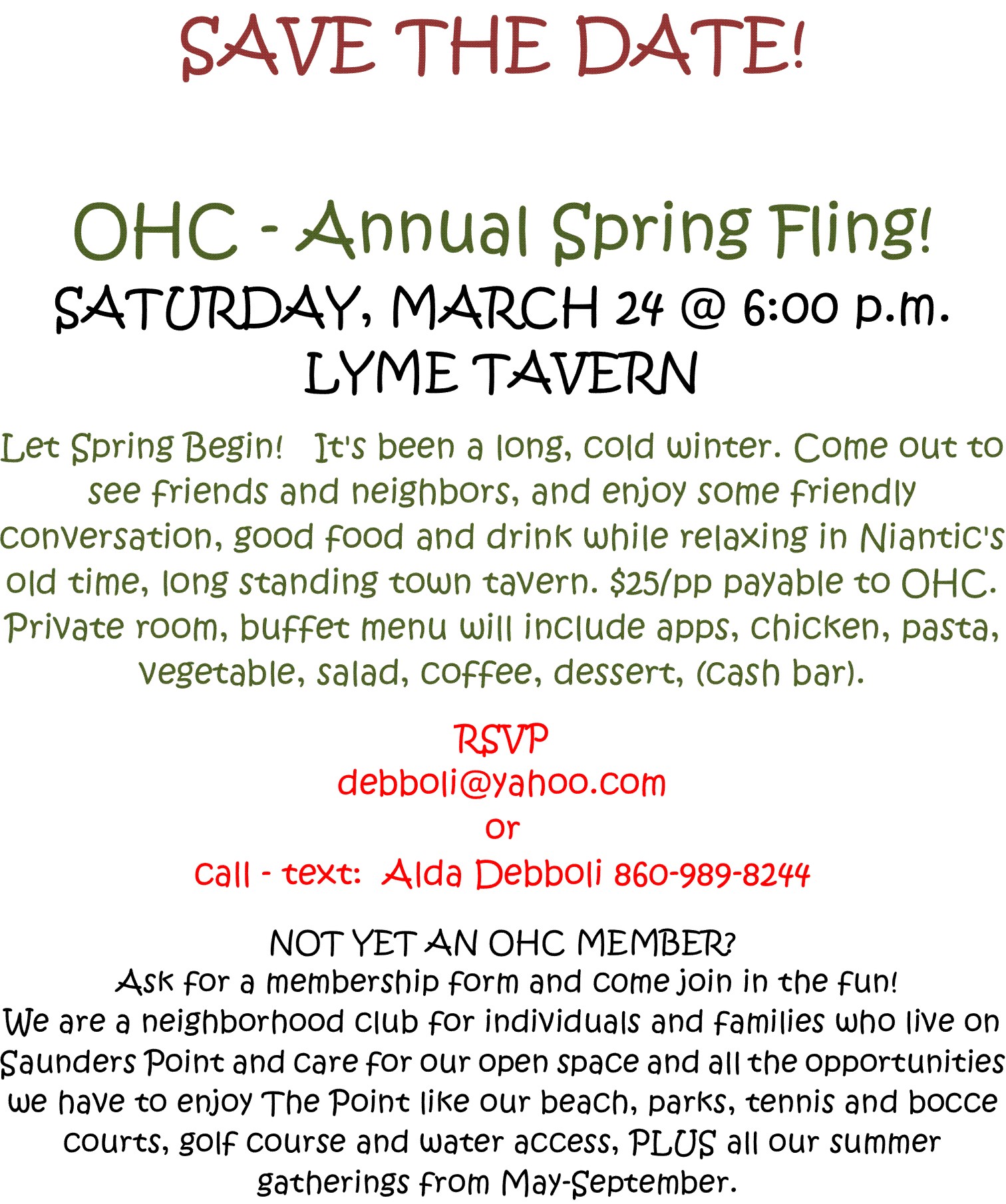 save the date Oswegatchie Hills Club