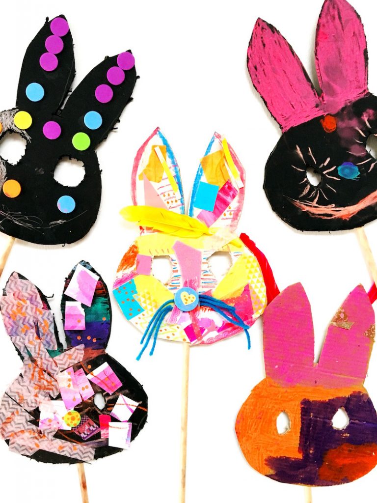 Collage Bunny Easter Mask Oh Creative Day