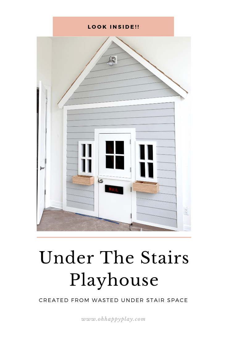 Under the Stairs Playhouse for Kids DIY Tutorial and Ideas