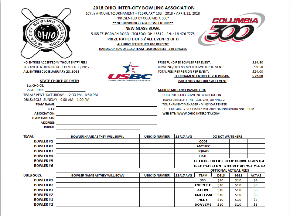 Ohio InterCity Bowling Association