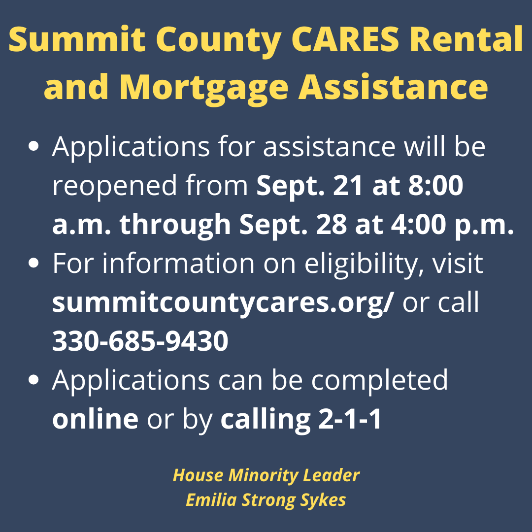 Summit County CARES Rental and Mortgage Assistance application has been