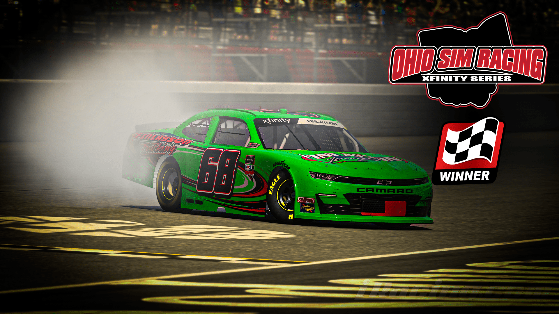 Finlayson Wins Back to Back Races in the Xfinity Series! Ohio Sim Racing