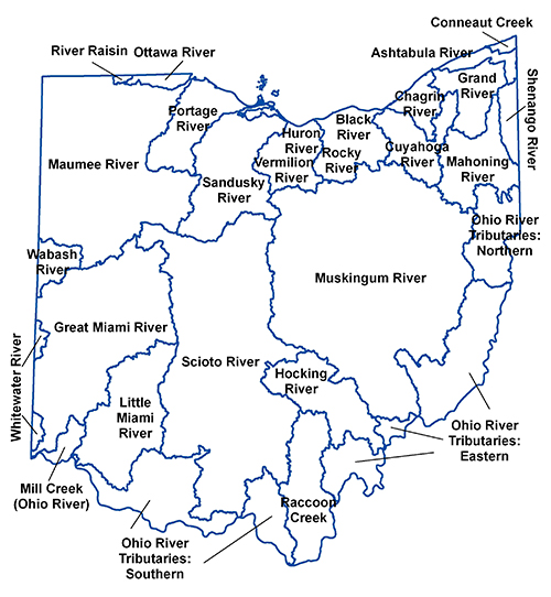 Ohio Bodies Of Water Map
