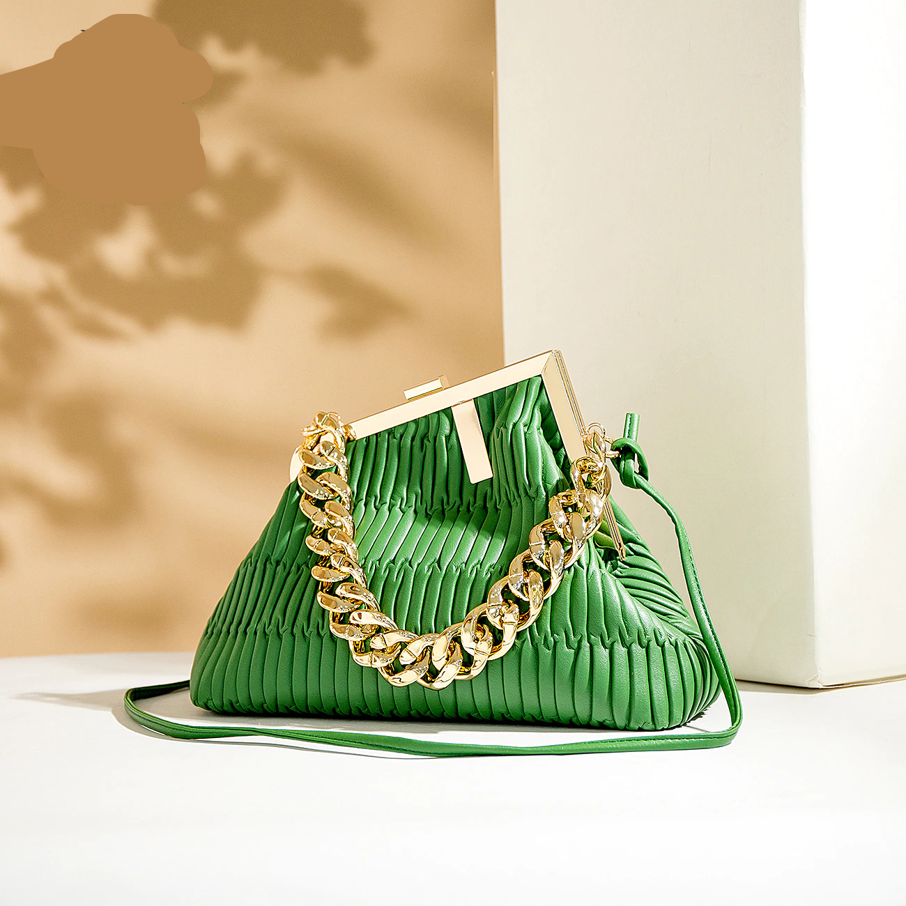 Geometry Leather Chain handbag Oh La Chic