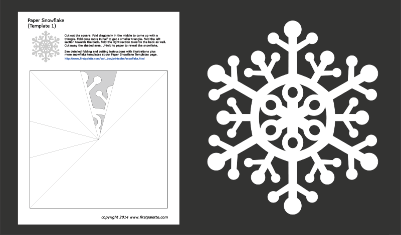 35 Printable Snowflake Cut Out Template Designs with Instructions - Oh