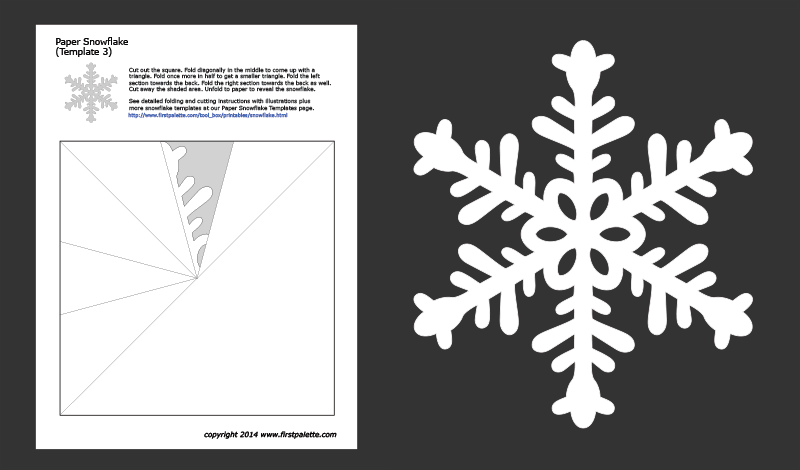 35 Printable Snowflake Cut Out Template Designs with Instructions - Oh