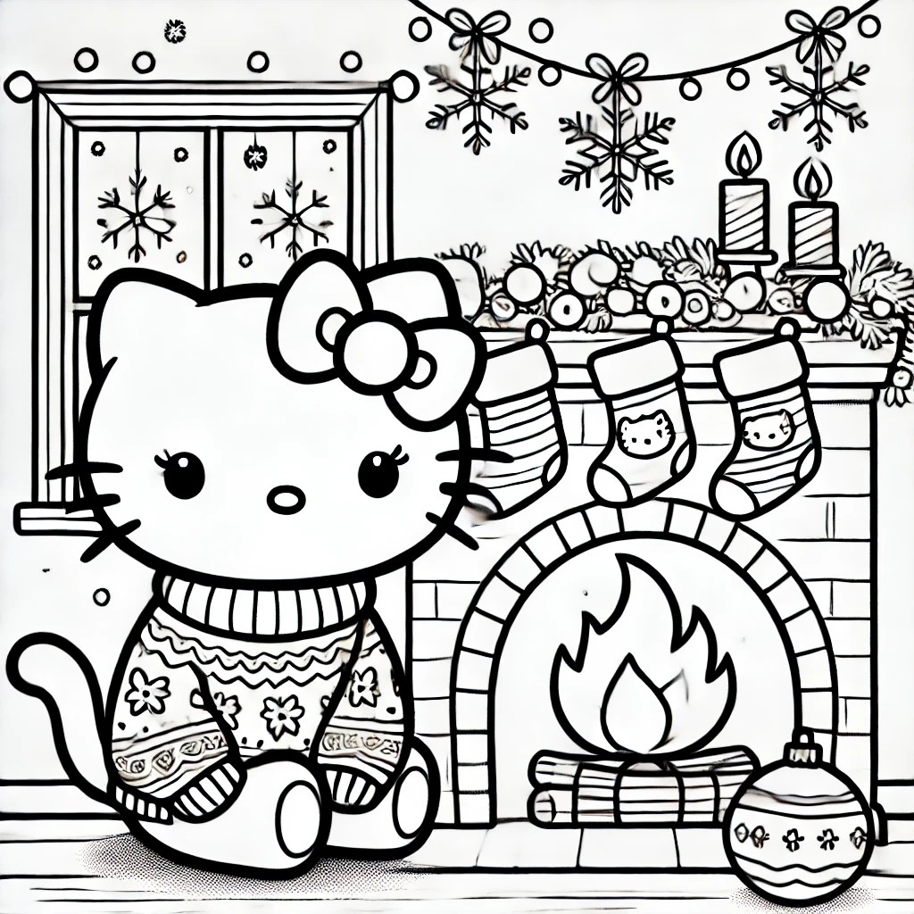 24 Adorable Hello Kitty Christmas Coloring Pages That Will Make Your Holidays Extra Magical
