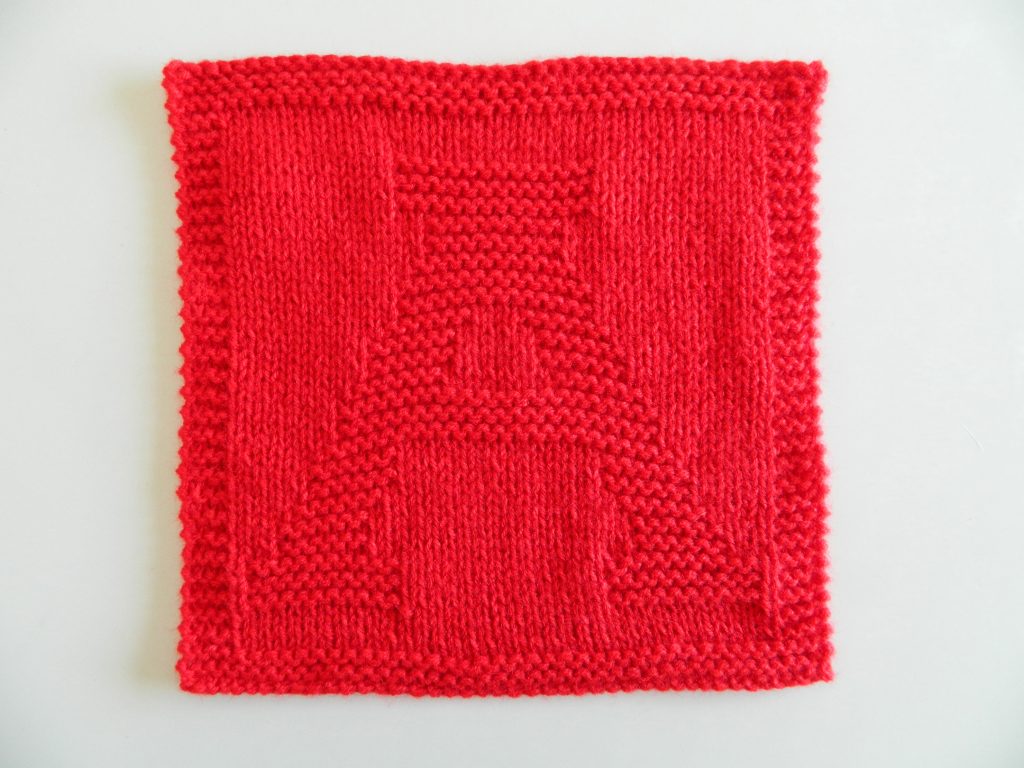 ALPHABET DISHCLOTH A OhLaLana! Oh La Lana! knitting blog