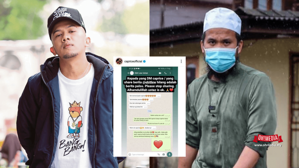 Caprice risau dan whatsapp ebit lew dan ini jawapan dia terima. Tak Perlu Risau Caprice Jawab Persoalan Tentang Kehilangan Ustaz Ebit Lew Oh Media