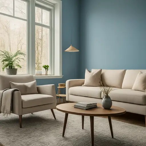 25 Blue & Cream Living Room Ideas