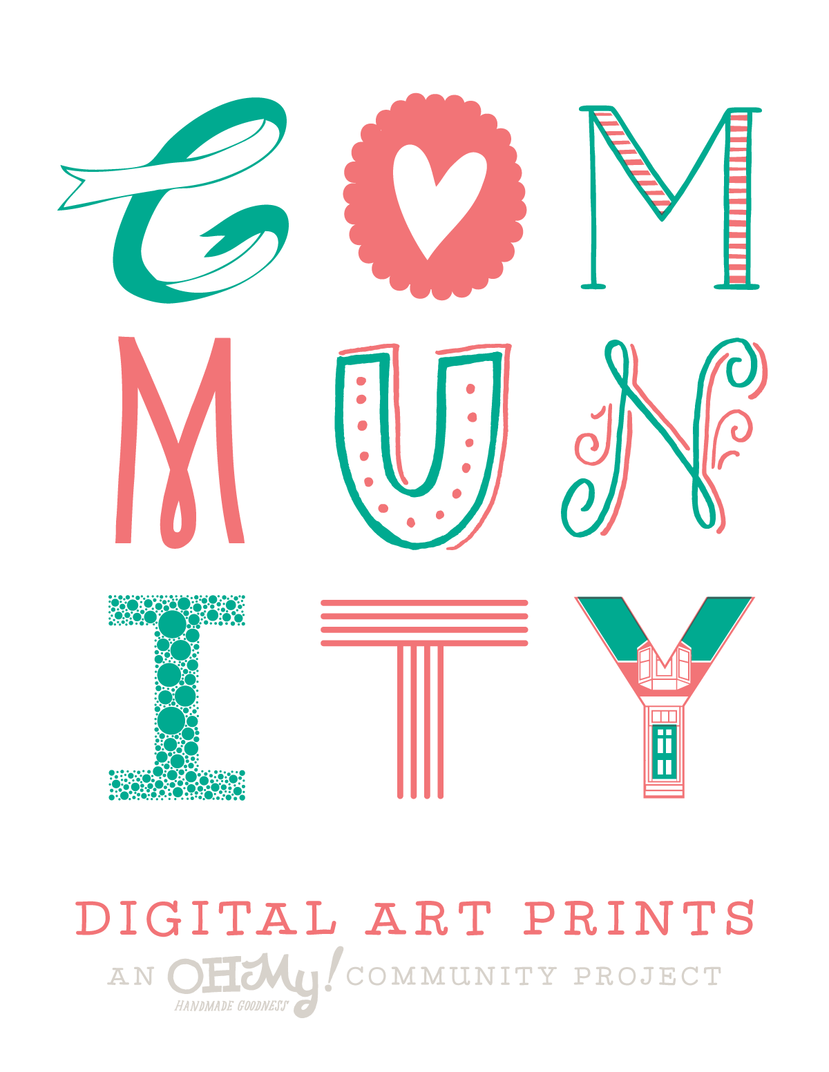 Community Art Prints (Digital) Oh My! Handmade