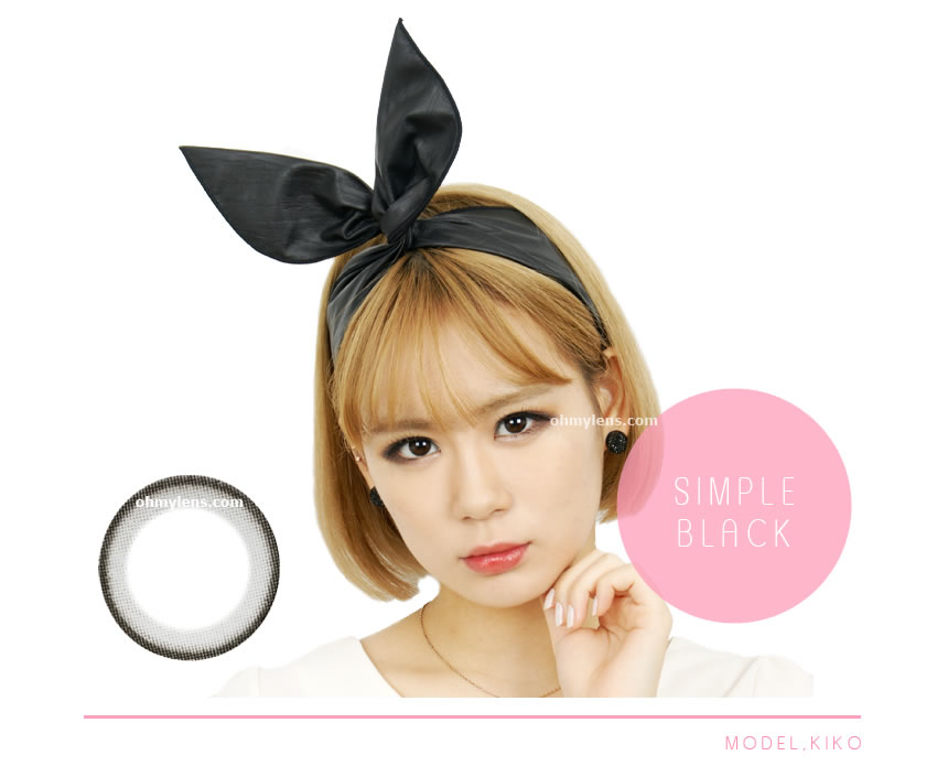 Simple Black Toric Contact Lens for Astigmatism